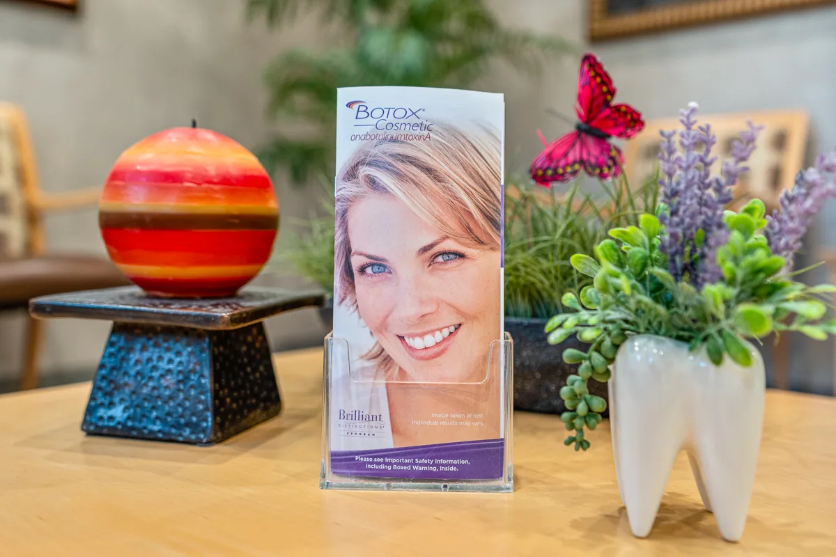 Reception area at Jean Chang-Lowe, DDS, in Daytona Beach, Florida